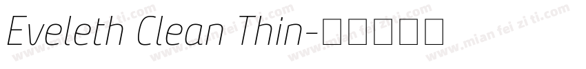 Eveleth Clean Thin字体转换